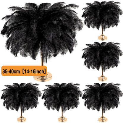 100-300PCS White Ostrich Feathers Bulk Natural Ostrich Feathers for Wedding Party Decorations Table Decorations DIY Crafts