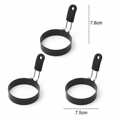Anti-scald Egg Fried Ring Professional Stainless Steel Nonstick Round Pancake Mold Cooking Egg Mould Breakfast Sandwich Tools