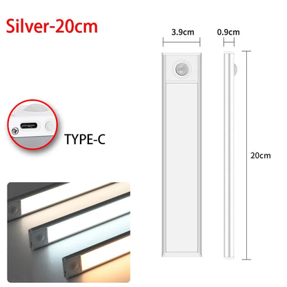 LED Motion Sensor Under-Cabinet Light — USB Rechargeable