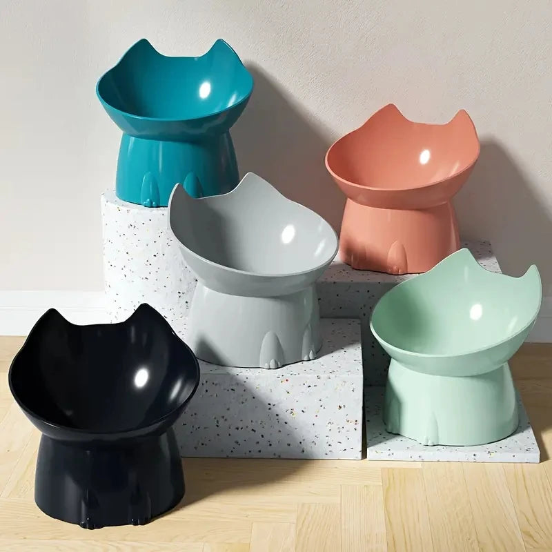 WhiskerWare Elevated Cat Bowl – Anti-Tip Raised Feeding Dish