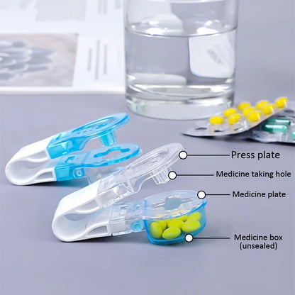 1pc Portable Pill Taker Remover with Medicine Box Household Gadgets, Tablets, Pills  Assistance Tool New Design  Pill Dispenser