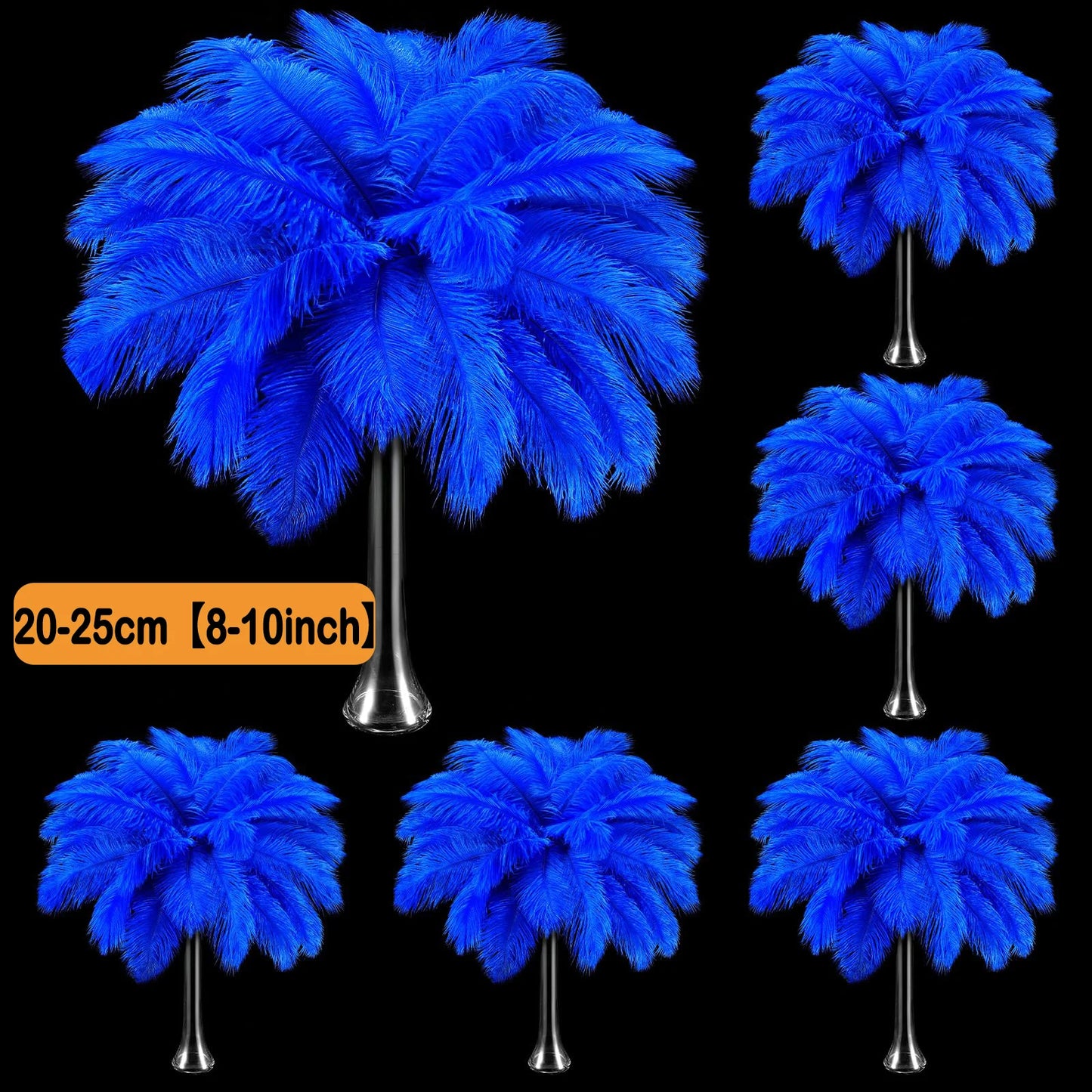 100-300PCS White Ostrich Feathers Bulk Natural Ostrich Feathers for Wedding Party Decorations Table Decorations DIY Crafts
