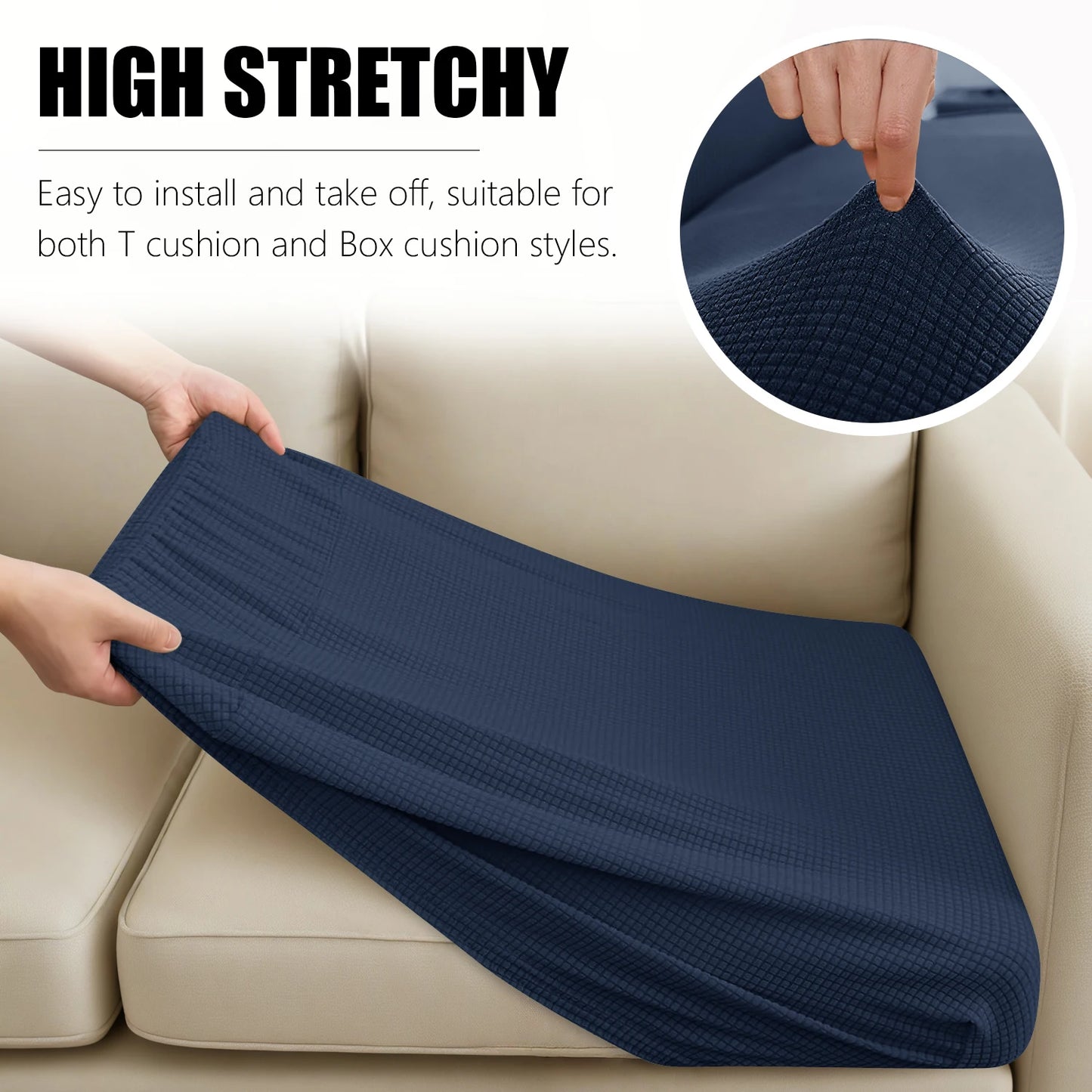 1 2 3 4 Seat Sofa Cushion Cover Back Combination Kit Cover Living Room Waterproof Jacquard Slipcover Couch Seat Protector Case