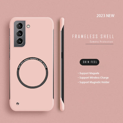 Ultra Slim PC Frameless Magnetic Phone Case For Samsung Galaxy S24 S23 S22 S21 S20 FE Plus NOTE 20 Ultra Magsafe Matte Cover