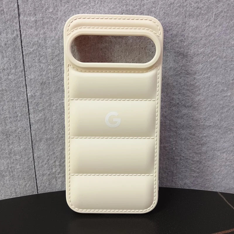For Google Pixel 10 Pro 9a 9Pro 8 8Pro 7 7a 6 6a 6Pro 5 4 3 5A 4A 3A XL Soft Case Solid Color Liquid Silicone Down Jacket Case