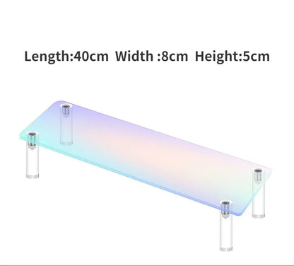 1-5 Tier Iridescent Acrylic Display Risers Stand Shelf for Figures Collectibles Cupcakes Perfumes Jewel Decorating & Organizing