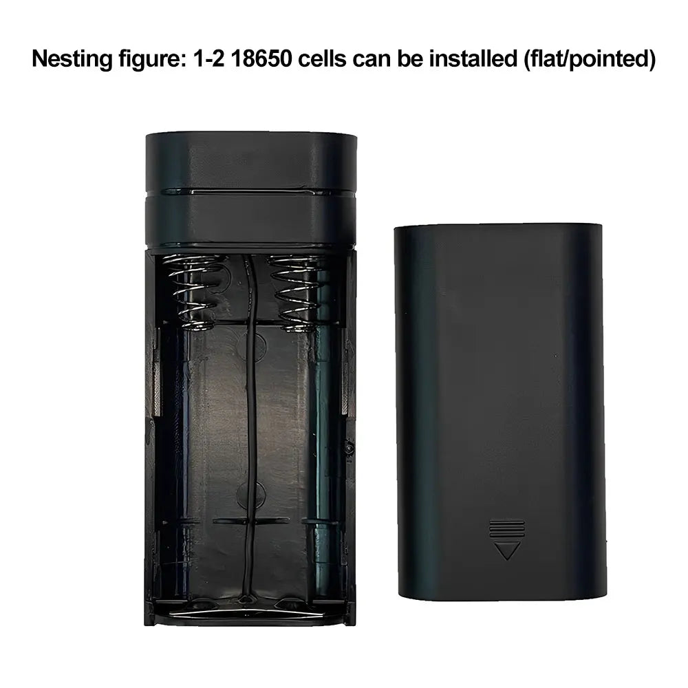 New 5V 2A 2x18650 Power Bank Box Kit Anti Reverse Connection TYPE-C Output Ports Plastic Shell Portable Battery Charger Case