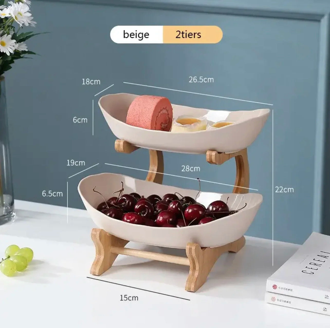 2/3 Layer Fruit Plate Home Living Room Plastic Snack Dish Creative Modern Dried Fruit Basket Candy Dish Cake Stand Salad Bowl