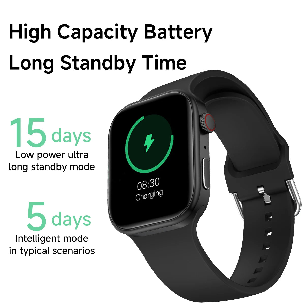 Smart Watch, Wireless Call, HD Screen, Outdoor Fitness Tracker, Sports Mode,Sedentary Reminder, Message Push, Music Control, Suitable for Android & iPhone, Unisex, Ideal as a Gift