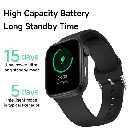 Smart Watch, Wireless Call, HD Screen, Outdoor Fitness Tracker, Sports Mode,Sedentary Reminder, Message Push, Music Control, Suitable for Android & iPhone, Unisex, Ideal as a Gift