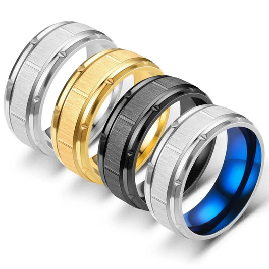 Stainless Steel Tungsten Ring – Unisex 8mm Brushed Wedding Band for Men & Women (6 Colors)