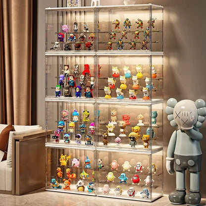 Three Layer Acrylic Display Rack – Transparent Ladder Jewelry & Anime Model Storage Box