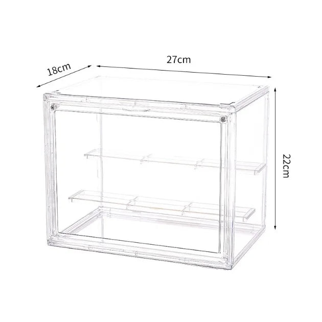 Three Layer Acrylic Display Rack – Transparent Ladder Jewelry & Anime Model Storage Box