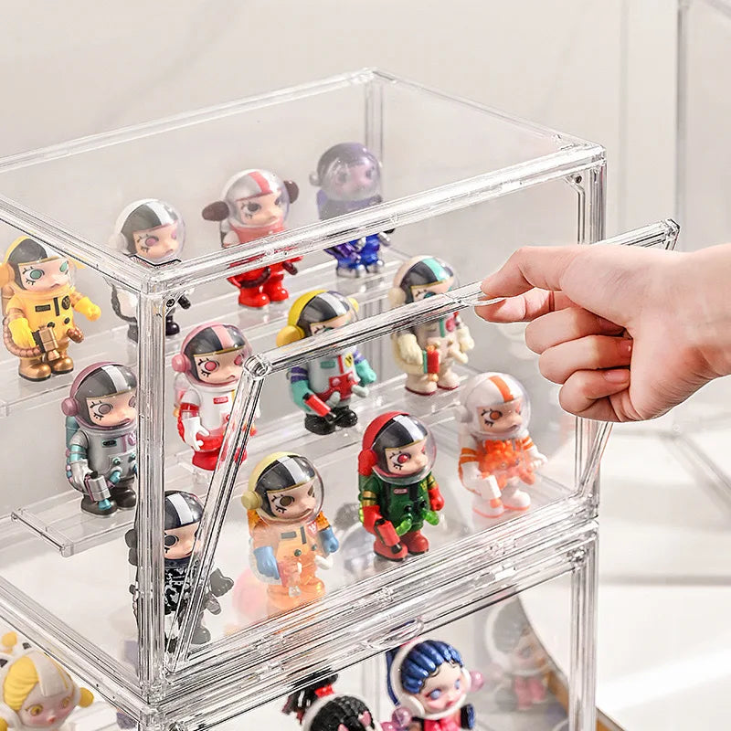 Three Layer Acrylic Display Rack – Transparent Ladder Jewelry & Anime Model Storage Box