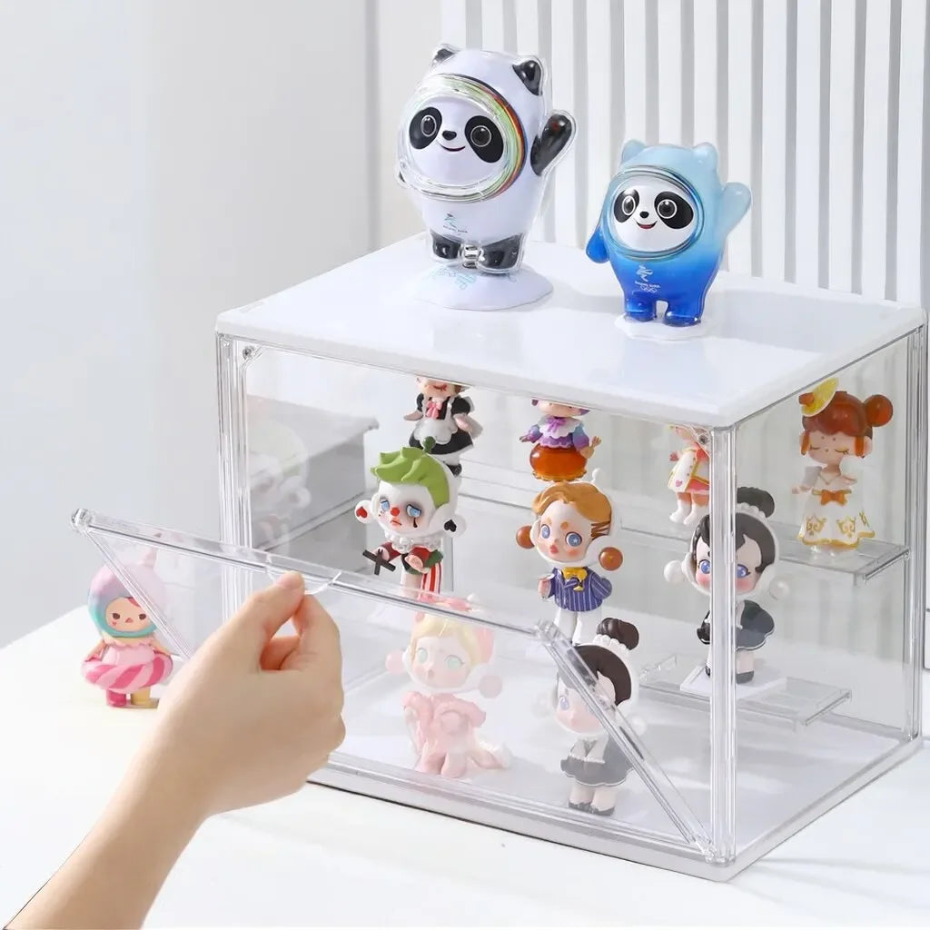 Transparent Display Rack – Ladder Storage Box for Anime Cars, Figurines & Jewelry