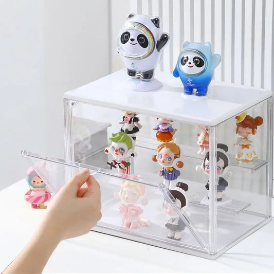 Transparent Display Rack – Ladder Storage Box for Anime Cars, Figurines & Jewelry