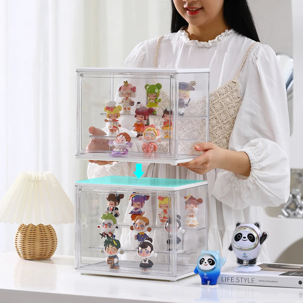 Transparent Display Rack – Ladder Storage Box for Anime Cars, Figurines & Jewelry