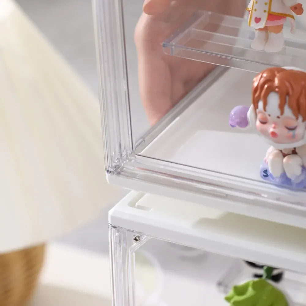 Transparent Display Rack – Ladder Storage Box for Anime Cars, Figurines & Jewelry