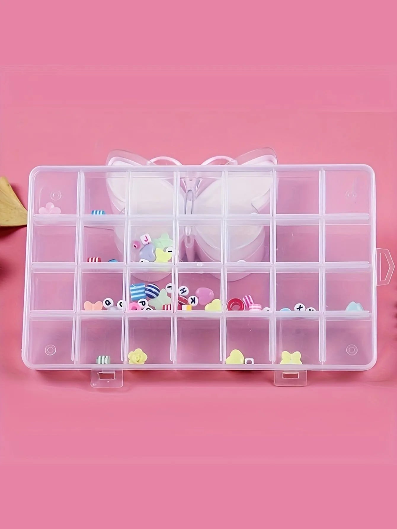 Transparent Jewelry Storage Box – Clear Plastic Organizer for Earrings, Beads & Small Items
