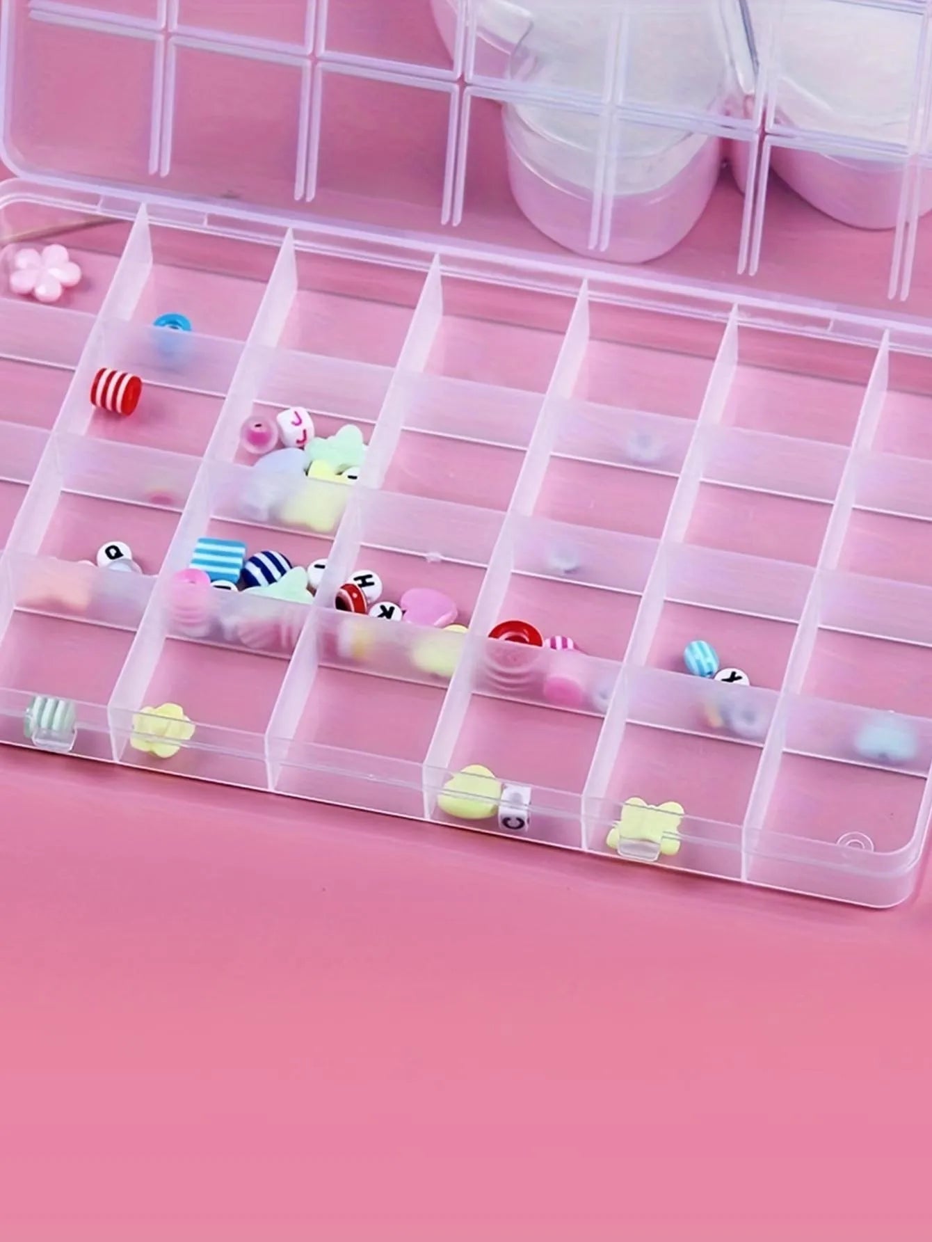 Transparent Jewelry Storage Box – Clear Plastic Organizer for Earrings, Beads & Small Items