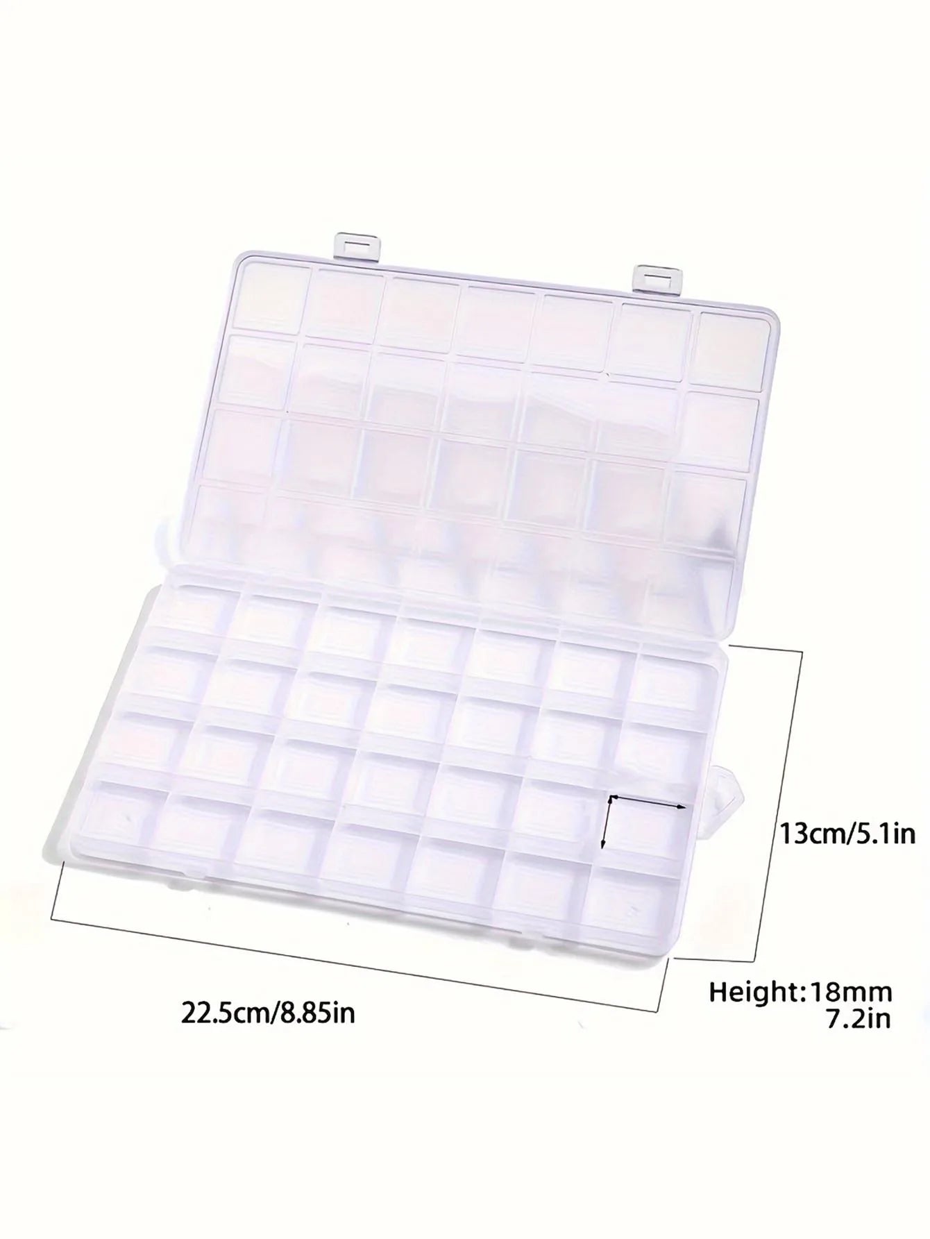 Transparent Jewelry Storage Box – Clear Plastic Organizer for Earrings, Beads & Small Items