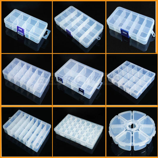 Transparent Plastic Screw Compartment Box – Jewelry, Earring & Tool Storage Organizer