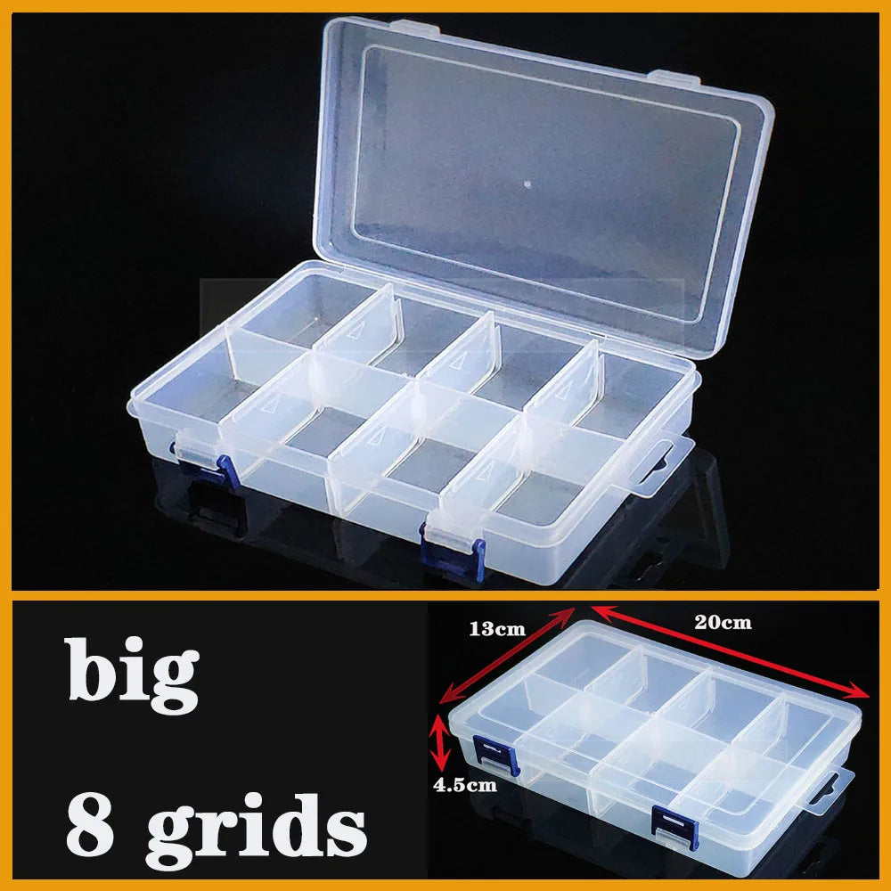 Transparent Plastic Screw Compartment Box – Jewelry, Earring & Tool Storage Organizer