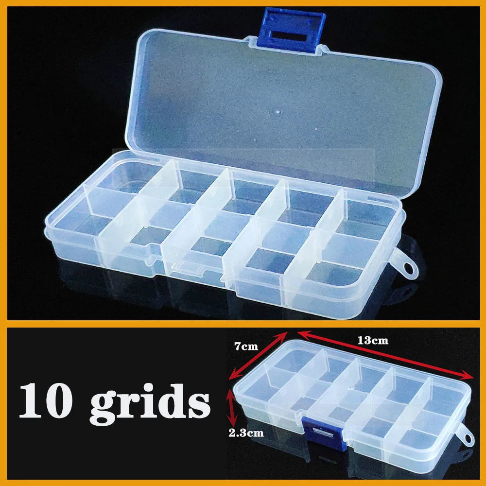 Transparent Plastic Screw Compartment Box – Jewelry, Earring & Tool Storage Organizer