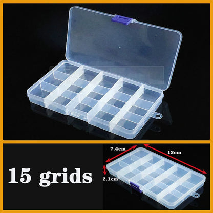 Transparent Plastic Screw Compartment Box – Jewelry, Earring & Tool Storage Organizer