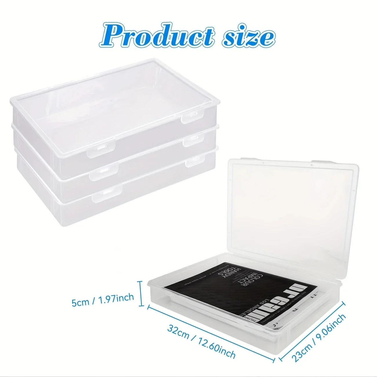 Transparent Plastic Storage Box – Dustproof Organizer for Jewelry, Stationery & Files