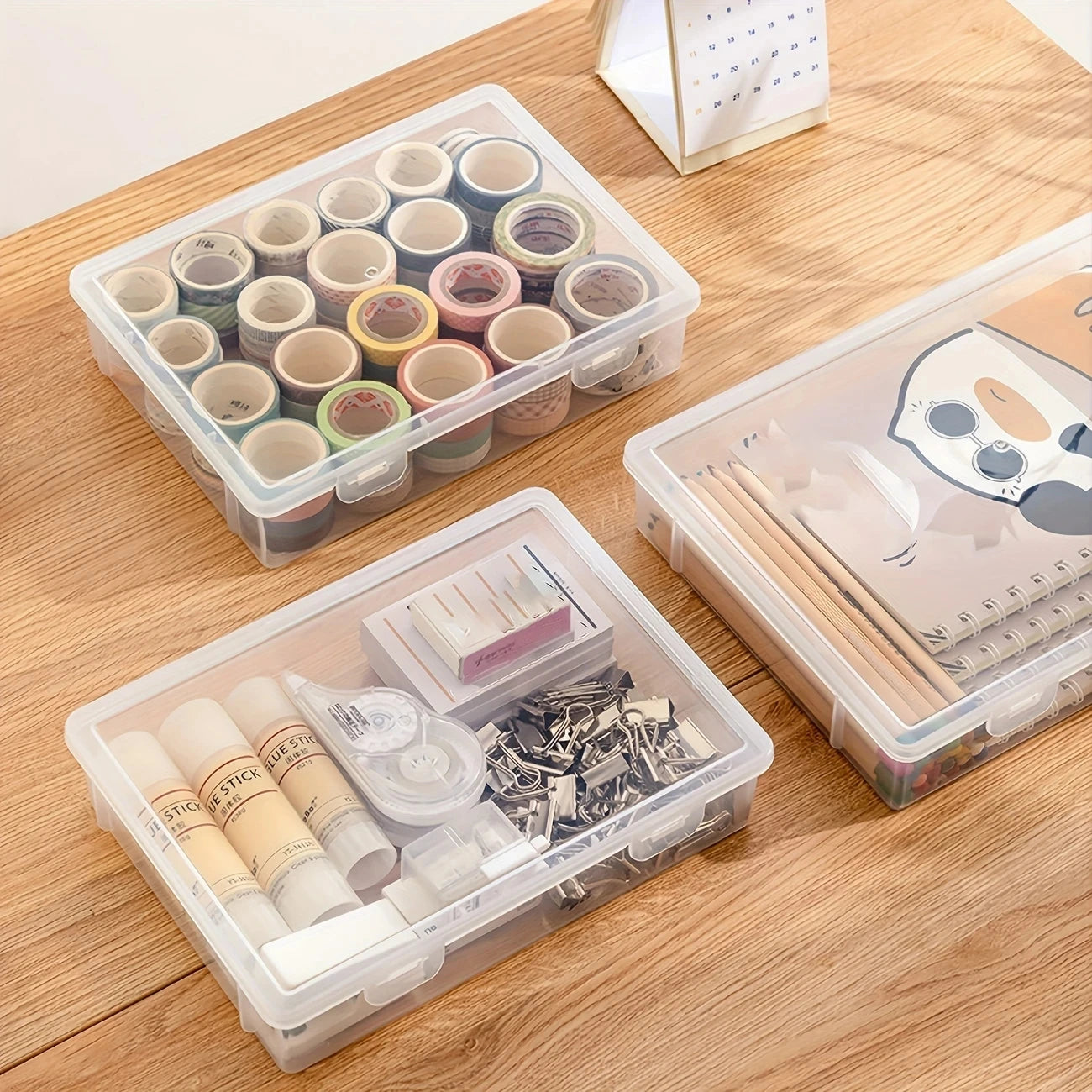 Transparent Plastic Storage Box – Dustproof Organizer for Jewelry, Stationery & Files