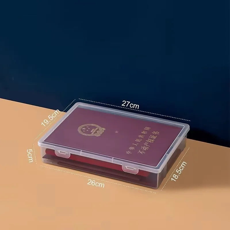 Transparent Plastic Storage Box – Dustproof Organizer for Jewelry, Stationery & Files