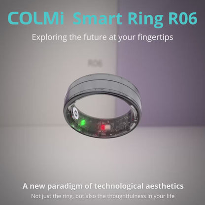 [2024] COLMI R06 Smart Ring Men Women, Heart Rate and Blood Oxygen Monitor, IP68 & 5ATM Waterproof, Multi-sport Mode